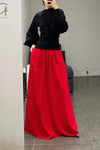 SWAYING/KNIT profile cuffed long-sleeved slim pullover SW24RE1T10 black PS11